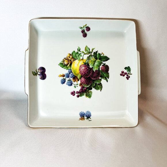 Israel Hotel Ware NAAMAN Vintage Ceramic Serving Tray 9 1/2” Square Dish - Picture 8 of 9